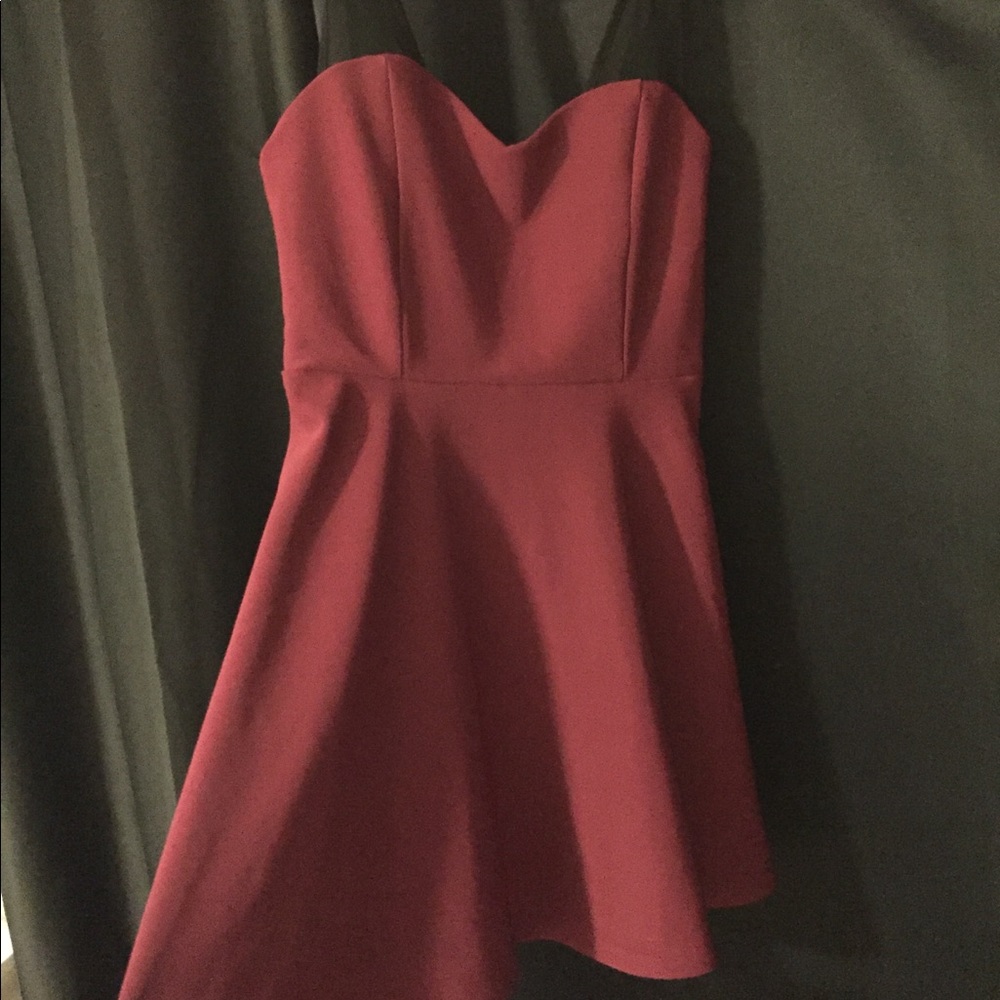 Maroon mini dress